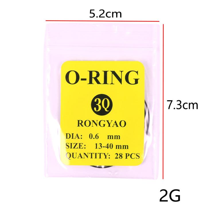 4-Size Watch Back Cover O-Ring Seal Kit 0.5mm/0.6mm/0.7mm/0.8mm Gasket Set for Watch Repair