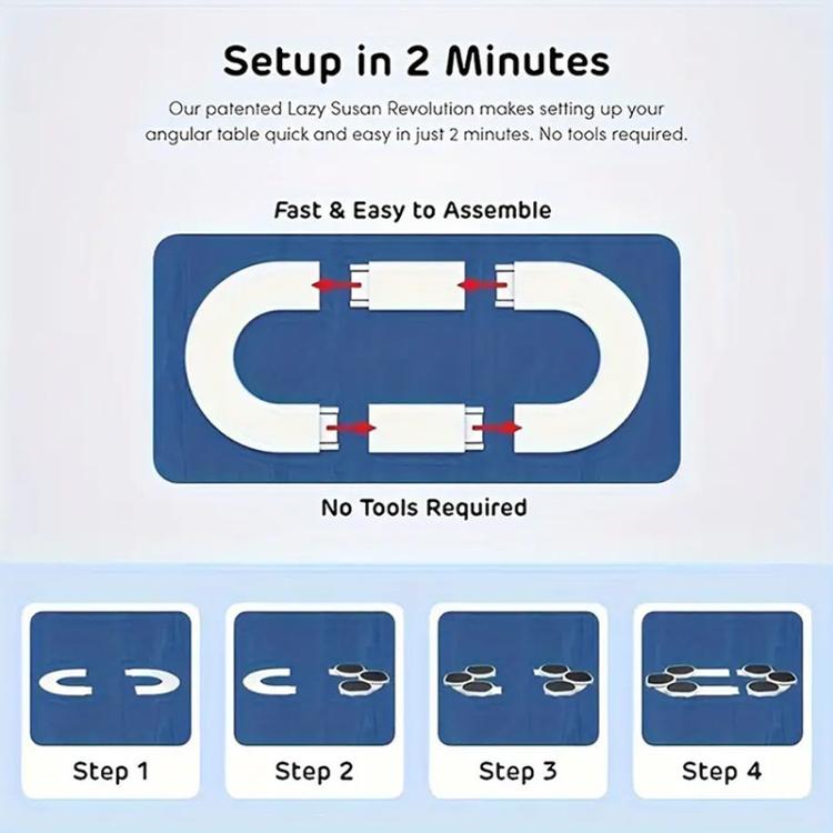 Dining Table Rotatable Serving Tray Portable Rotating Dinner Plate For Gathering, 8 Plates, 6 Plates, 4 Plates, 2 Plates + 2 Boards