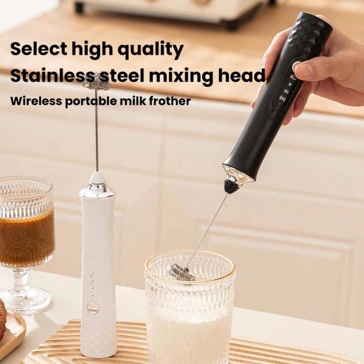 Wireless Mini Electric Milk Frother For Home Handheld Egg & Cream Whisk, R-3 White, R-3 Black, R-4 White, R-4 Black