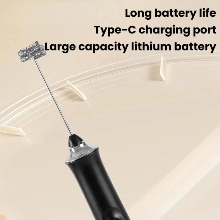 Wireless Mini Electric Milk Frother For Home Handheld Egg & Cream Whisk, R-3 White, R-3 Black, R-4 White, R-4 Black