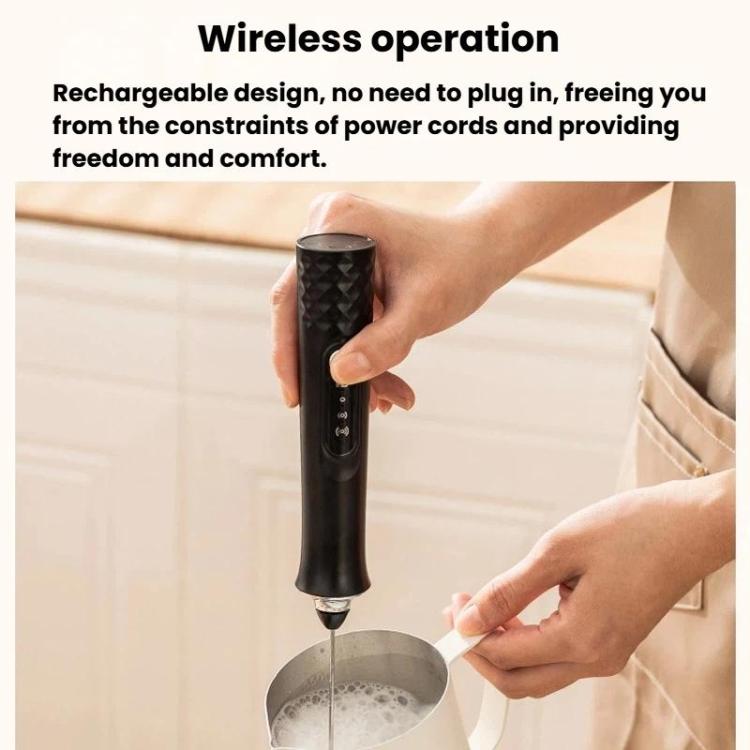 Wireless Mini Electric Milk Frother For Home Handheld Egg & Cream Whisk, R-3 White, R-3 Black, R-4 White, R-4 Black