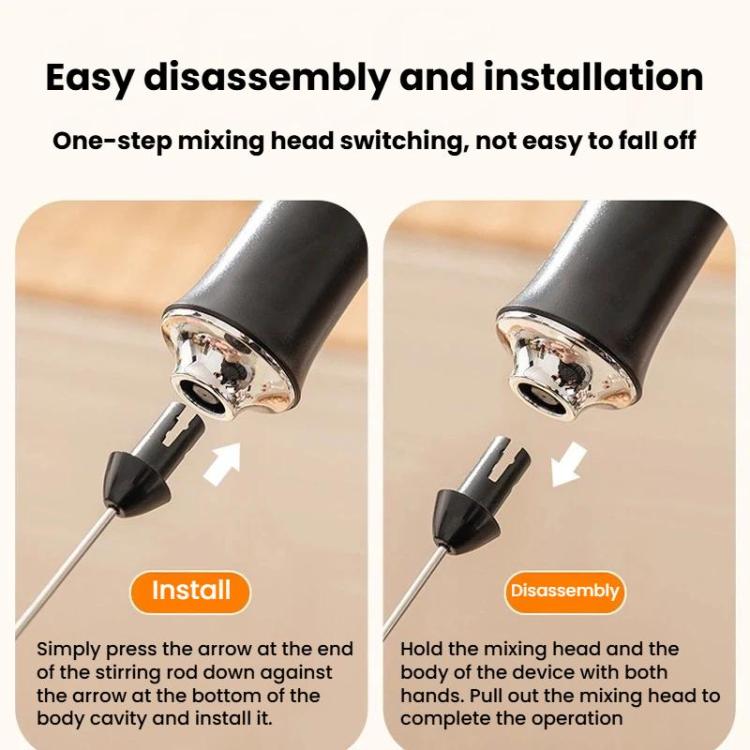 Wireless Mini Electric Milk Frother For Home Handheld Egg & Cream Whisk, R-3 White, R-3 Black, R-4 White, R-4 Black