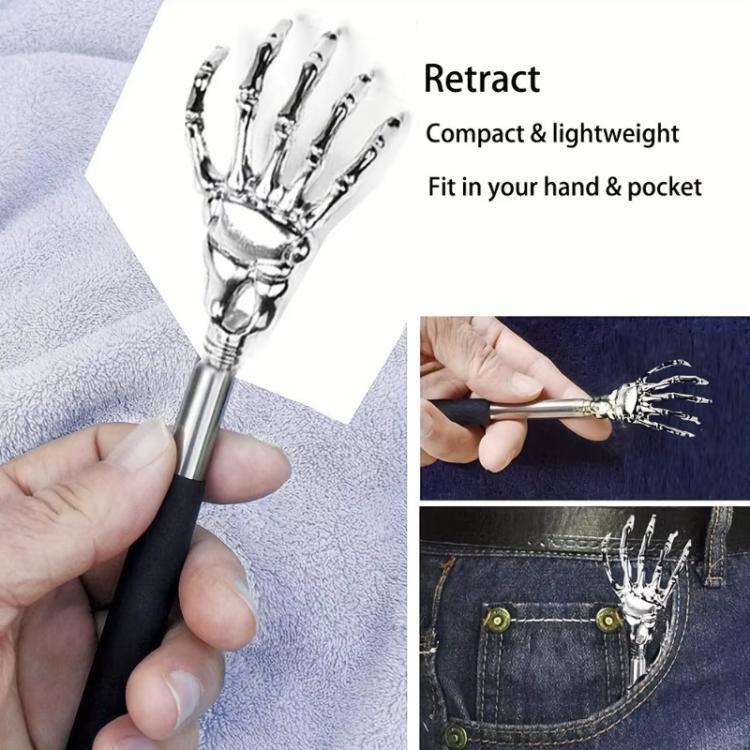 Extendable Stainless Steel Long-handled Portable Handheld Back Scratcher, 4pcs /Set