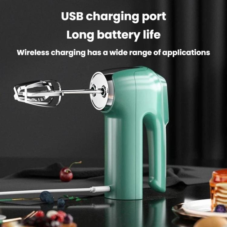 Home Use Handheld Electric Egg Whisk Wireless Dual-Head Dough Mixer & Blender