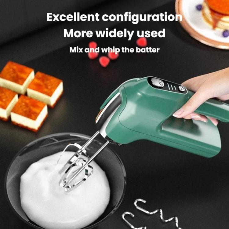 Home Use Handheld Electric Egg Whisk Wireless Dual-Head Dough Mixer & Blender