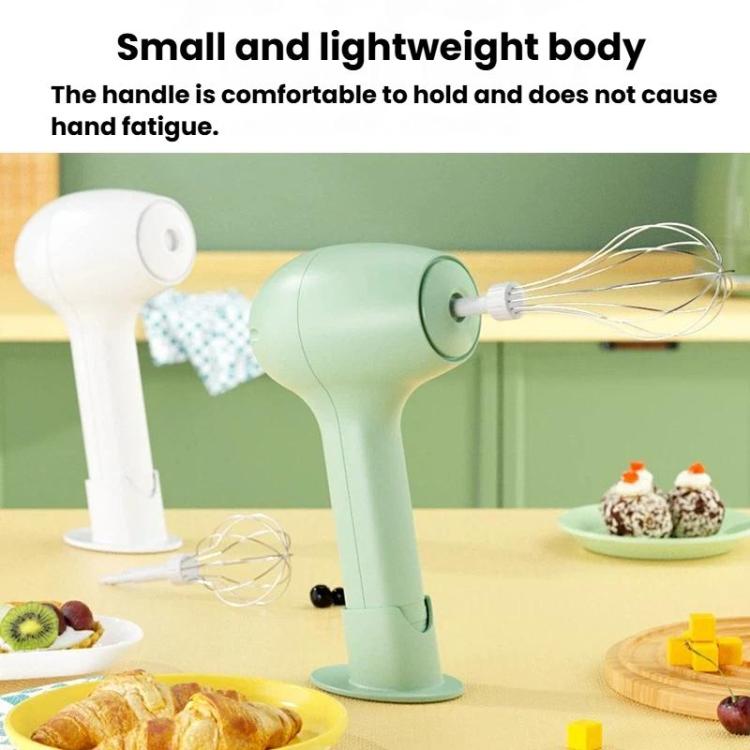 Wireless Electric Egg Whisk With Base Handheld Mini Multifunctional Milk Frother, Single White, Single Green, Dual-Head Green, Dual-Head White