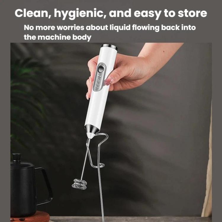 Wireless Handheld Electric Egg Whisk Milk & Coffee Frother, Dual-Head White, Dual-Head Black, Dual-Head With Bracket White, Dual-Head With Bracket Black