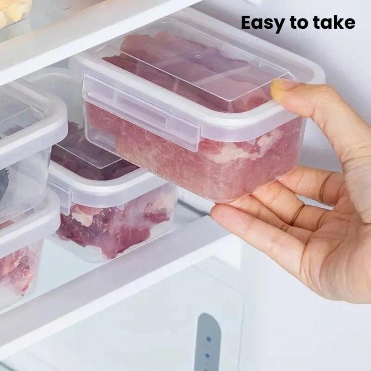 2pcs Single-Lock Airtight Food Storage Container With Lid Refrigerator Organizer For Kitchen, Small, Large