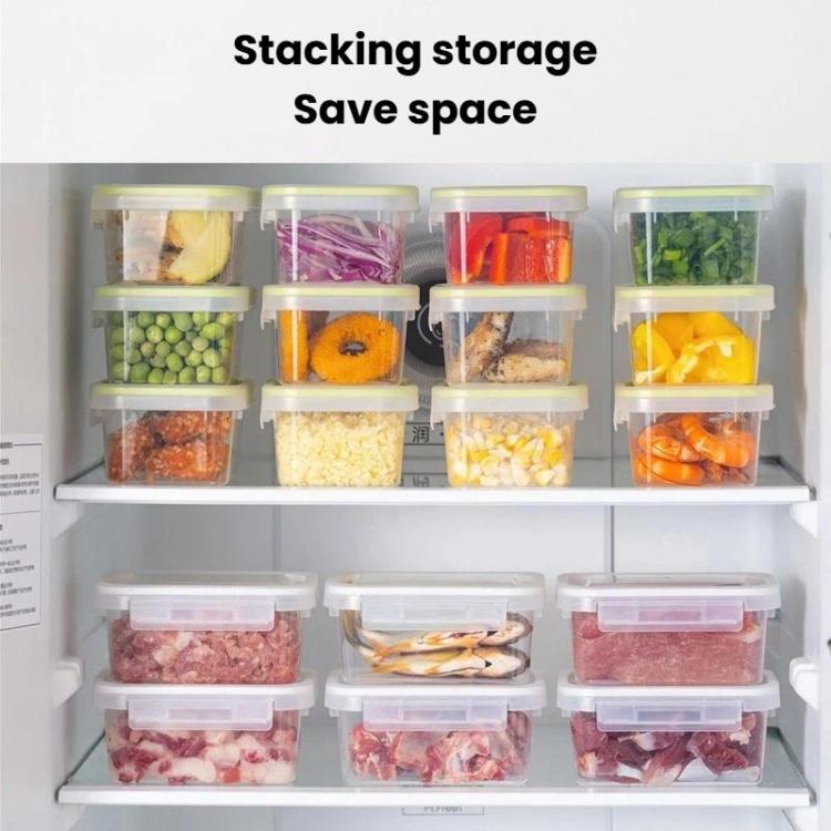 2pcs Single-Lock Airtight Food Storage Container With Lid Refrigerator Organizer For Kitchen, Small, Large