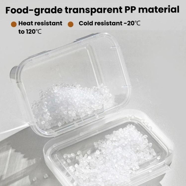 2pcs Single-Lock Airtight Food Storage Container With Lid Refrigerator Organizer For Kitchen, Small, Large