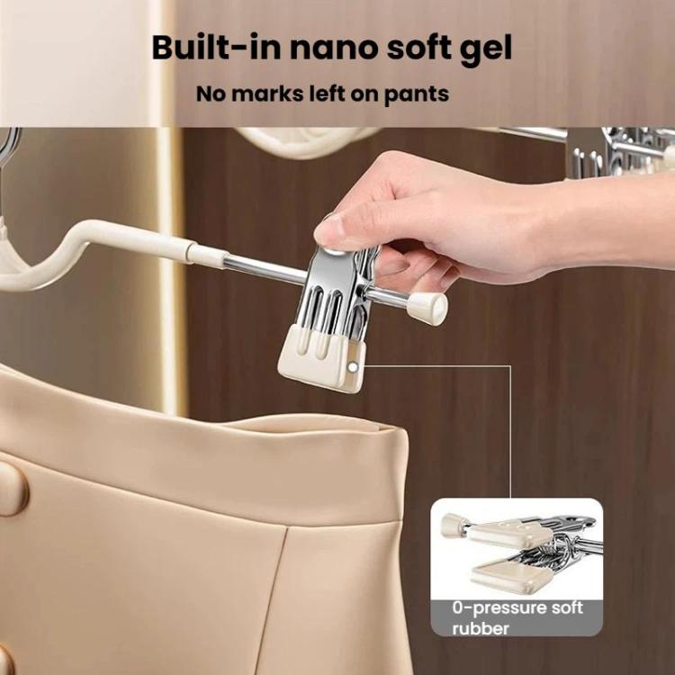 10pcs Adjustable Short Neck Pants Hanger Home Use Non-Marked Hanger For Skirts & Pants