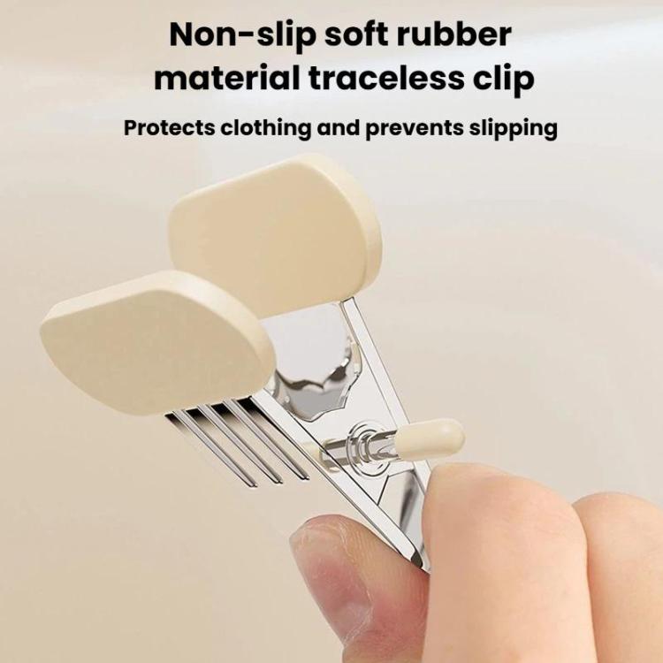 3sets/15pcs Multifunctional Portable Anti-Slip Cap Clip With Hook Non-Marked Storage Clip For Hats, Socks & Skirts