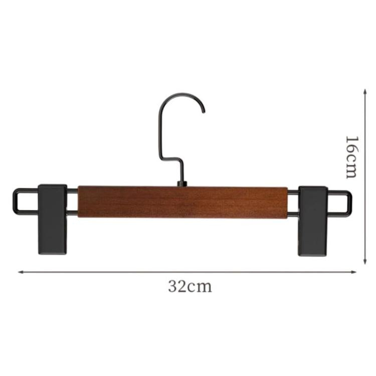 3pcs Household Non-Marking Wooden Pants Hanger Non-Slip Adjustable Hanger For Skirts, Pants, Scarves