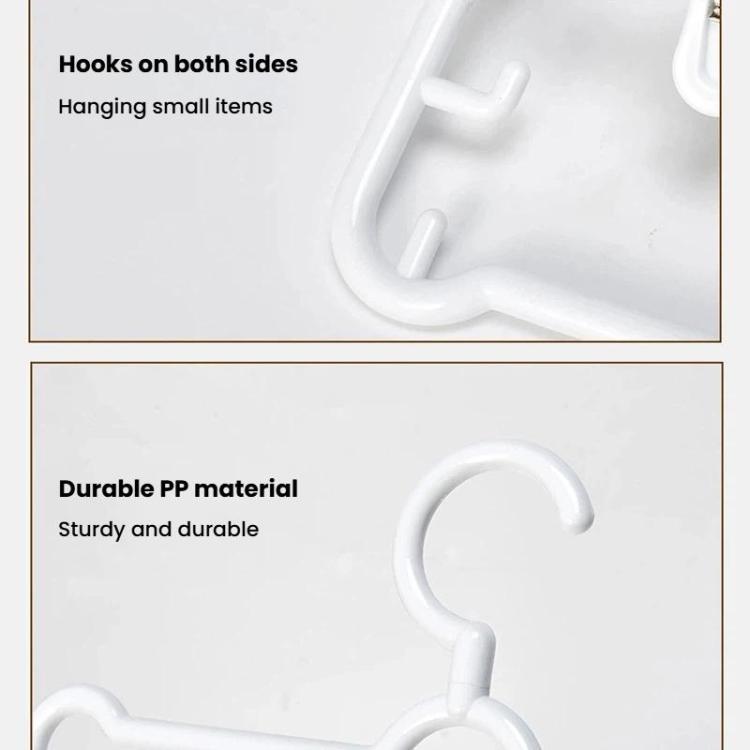 Plastic Anti-Slip 3-Layer Pants Hanger With Clips Non-Mark Hanger For Skirts, Pants, Towels & Socks