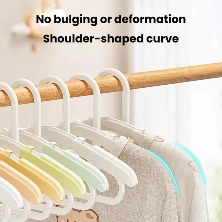 5pcs Kids Retractable Anti?Slip Hanger Stackable Non?Mark Clothes Hanger
