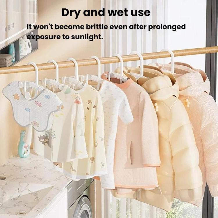 5pcs Kids Retractable Anti?Slip Hanger Stackable Non?Mark Clothes Hanger
