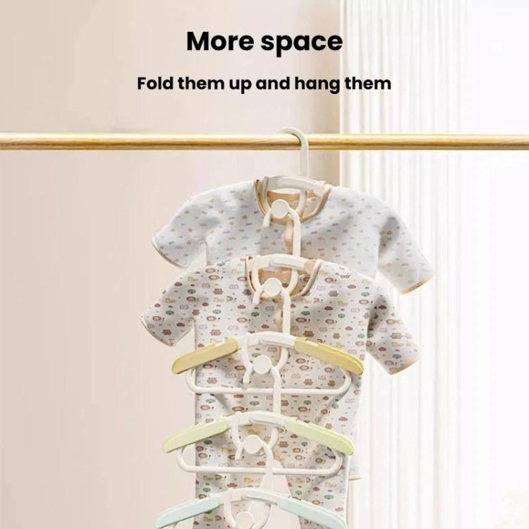 5pcs Kids Retractable Anti?Slip Hanger Stackable Non?Mark Clothes Hanger