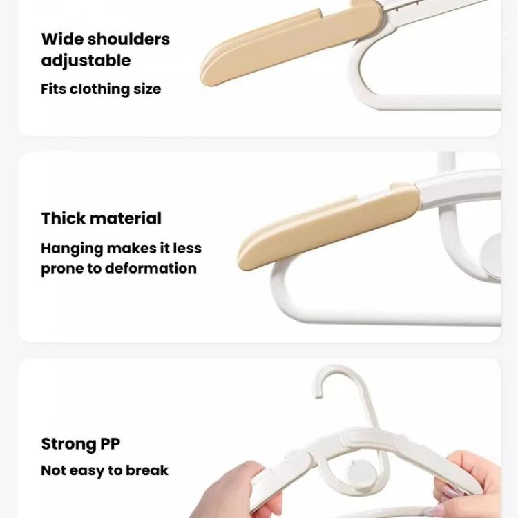 5pcs Kids Retractable Anti?Slip Hanger Stackable Non?Mark Clothes Hanger