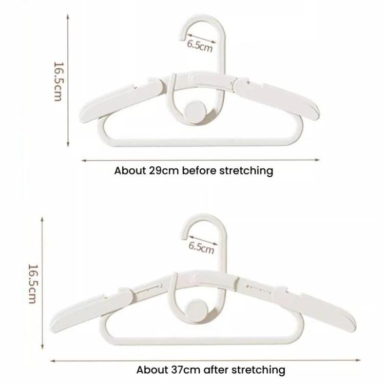 5pcs Kids Retractable Anti?Slip Hanger Stackable Non?Mark Clothes Hanger