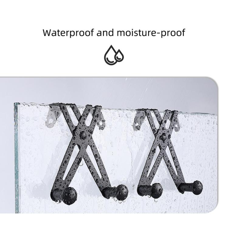 2pcs /Pack Frameless Shower Glass Door Hook Stainless Steel Towel Hanger for Bathroom and Shower Room, T3-1 Silver, T3-1 Black, T3-2 Silver, T3-2 Black, T3-3 Silver, T3-3 Black, T3-4 Silver, T3-4 Black, T3-5 Silver, T3-5 Black