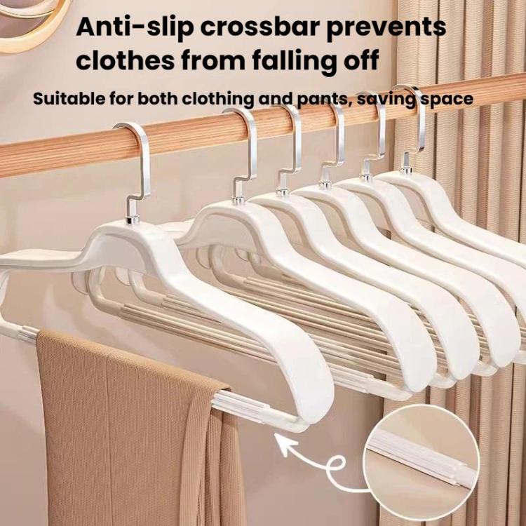 5pcs Household Wide-Shoulder Non-Mark Anti-Bump Hanger Non-Slip Coat Hanger, Man White, Man Orange, Man Grey, Woman White, Woman Pink, Woman Grey
