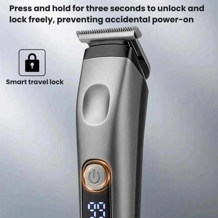 Multi-Function Electric Hair Clipper Home Use Trimmer Shaver Nose Hair Trimmer, Black Gray