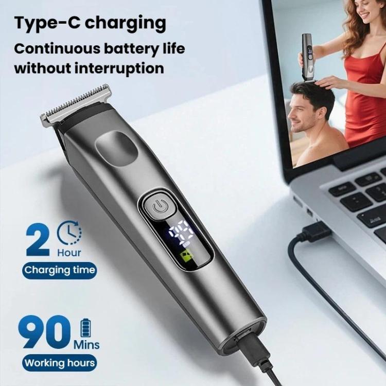 Multi-Function Electric Hair Clipper Home Use Trimmer Shaver Nose Hair Trimmer, Black Gray
