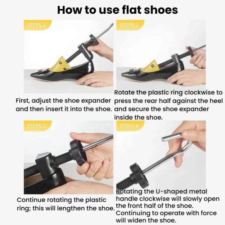 Adjustable Shoe Stretcher Shoe Expander For Leather Shoes, Flats, High Heels, Women High Heels Sizes 34-41, Women Low-Heel Flats Sizes 30-36, Women Low-Heel Flats Sizes 35-42, Men Low-Heel Flats Sizes 38-42, Men Low-Heel Flats Sizes 43-48