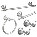 5-in-1 Bathroom Set Aluminum Towel Bar, Towel Ring, Toilet Paper Holder, Robe Hook, Modern Wall-Mounted Hardware Suite