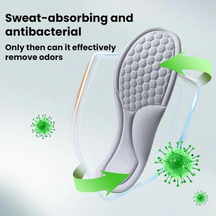 3pairs Odor-Resistant Breathable Ultra-Soft Sports Insoles, 35-36, 37-38, 39-40, 41-42, 43-44, 45-46