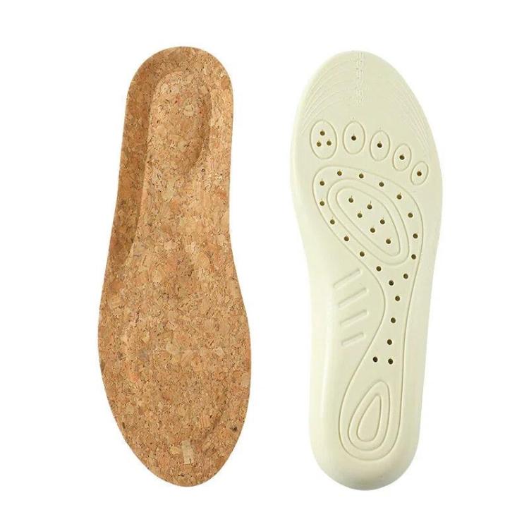 Sports Leisure Anti-odor Sweat-absorbing Cork Thickened Arch Support Insoles, 35-36, 37-38, 39-40, 41-42, 43-44, 45-46