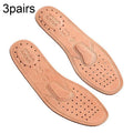3pairs Sweat-wicking Breathable Shock-absorbing Thickened Leather Insoles, 36, 37, 38, 39, 40, 41, 42, 43, 44, 45