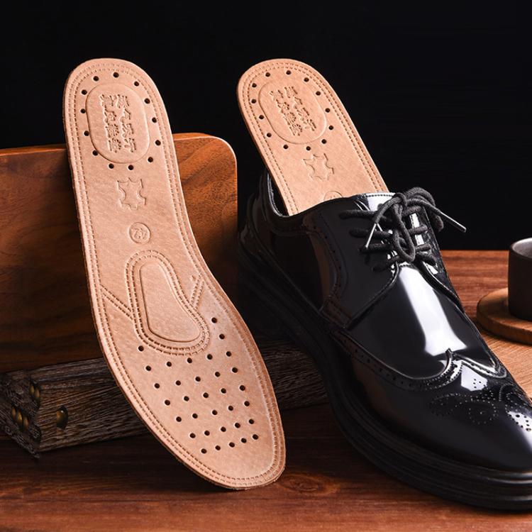 3pairs Sweat-wicking Breathable Shock-absorbing Thickened Leather Insoles, 36, 37, 38, 39, 40, 41, 42, 43, 44, 45