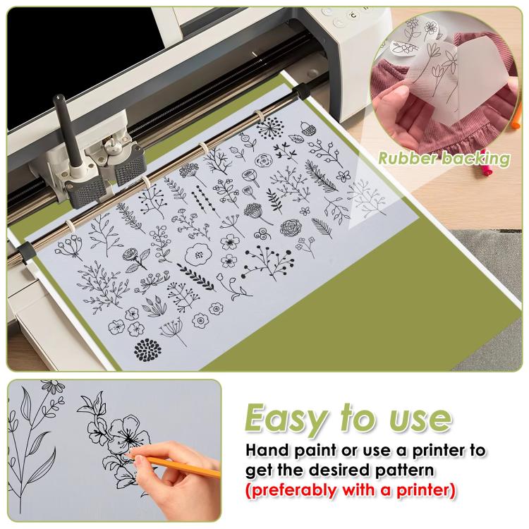 Odorless A4 Water-Soluble Adhesive Non-Woven Fabric Self-Adhesive DIY Embroidery Paper, 10pcs 21 x 30cm