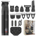 YJ-101 6 In 1 Multifunctional Digital Display Electric Hair Clipper IPX6 Waterproof Nose & Armpit Hair Trimmer