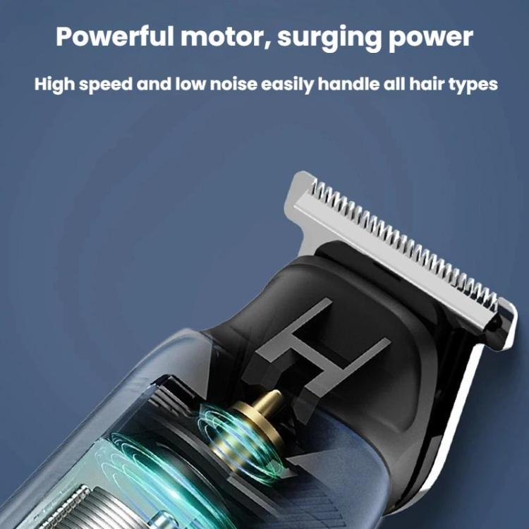 YJ-102 5 In 1 Multifunctional Men Hair Trimmer With Light IPX6 Waterproof For Hair & Nose Trimming, YJ-102
