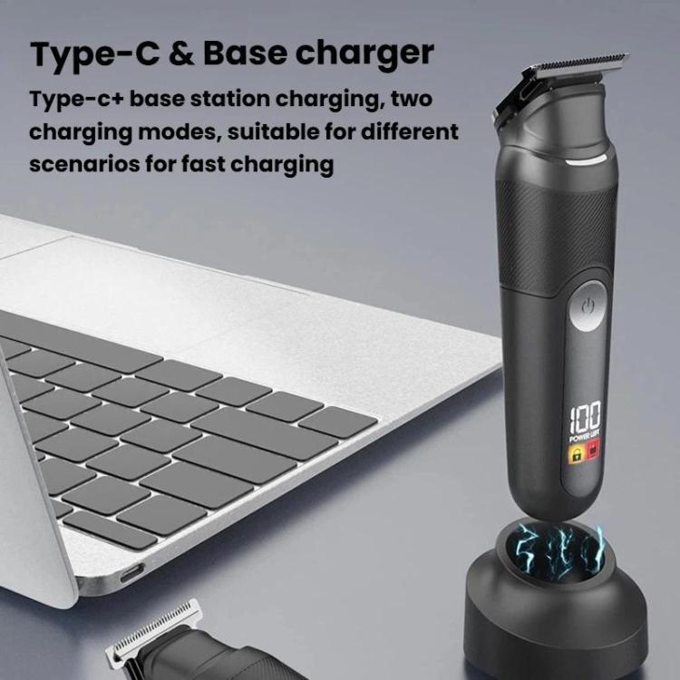 YJ-102 5 In 1 Multifunctional Men Hair Trimmer With Light IPX6 Waterproof For Hair & Nose Trimming, YJ-102