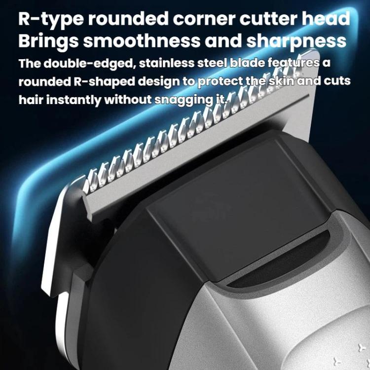 5 In 1 Multifunctional Electric Hair Clipper With LED Light IPX6 Waterproof Hair Trimmer & Nose Trimmer, With LED Light