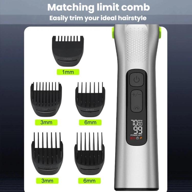 5 In 1 Multifunctional Electric Hair Clipper With LED Light IPX6 Waterproof Hair Trimmer & Nose Trimmer, With LED Light