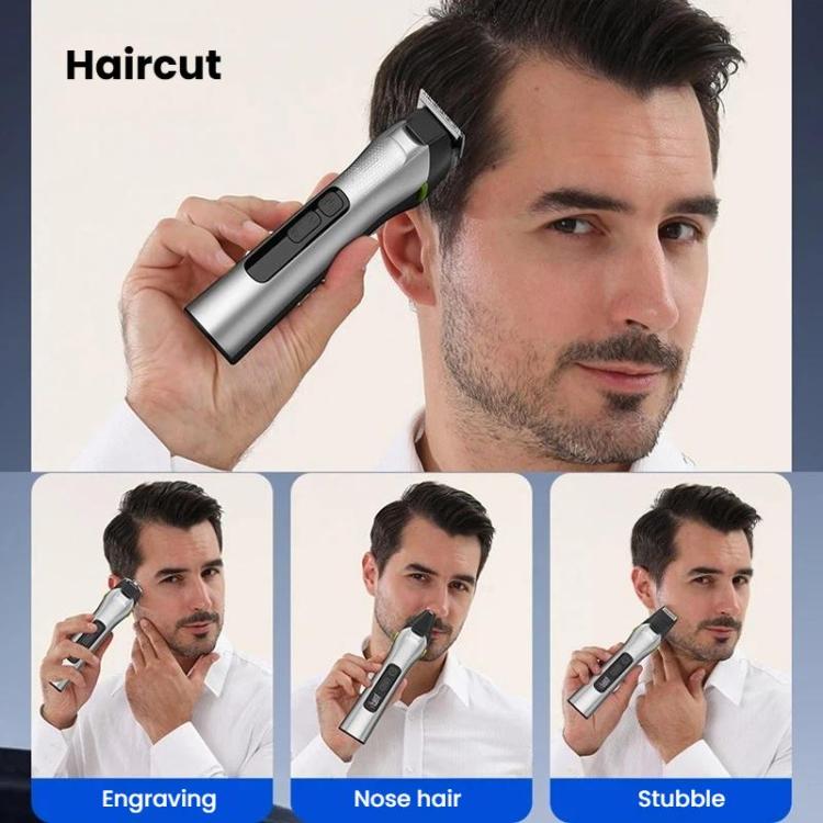 5 In 1 Multifunctional Electric Hair Clipper With LED Light IPX6 Waterproof Hair Trimmer & Nose Trimmer, With LED Light