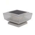 Waterproof Solar-Powered LED Pillar Light For Outdoor Courtyard Lighting, Mesh Warm Light, Striped Warm Light, Striped White Light, Mesh White Light