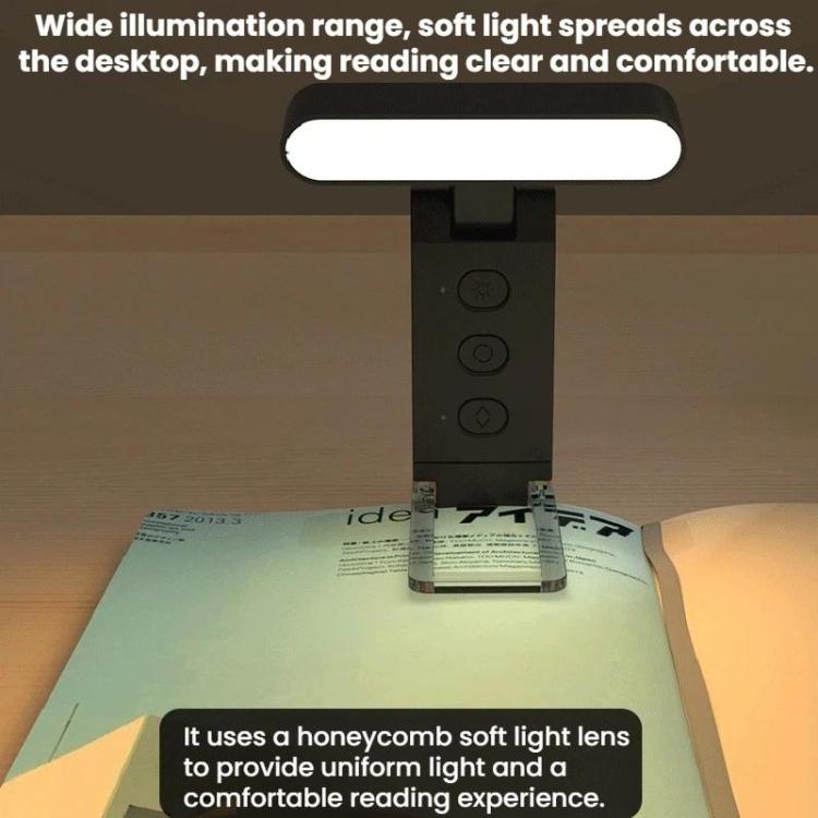 USB Rechargeable Clip Reading Lamp With LED Folding Bookmark