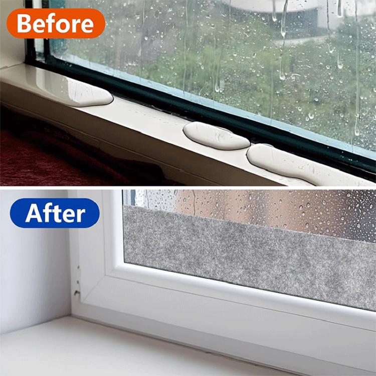Windows Self-Adhesive Anti-Condensation Water Absorption Strips Moisture Absorption Felt Strips For Bedroom Bathroom, 3pcs
