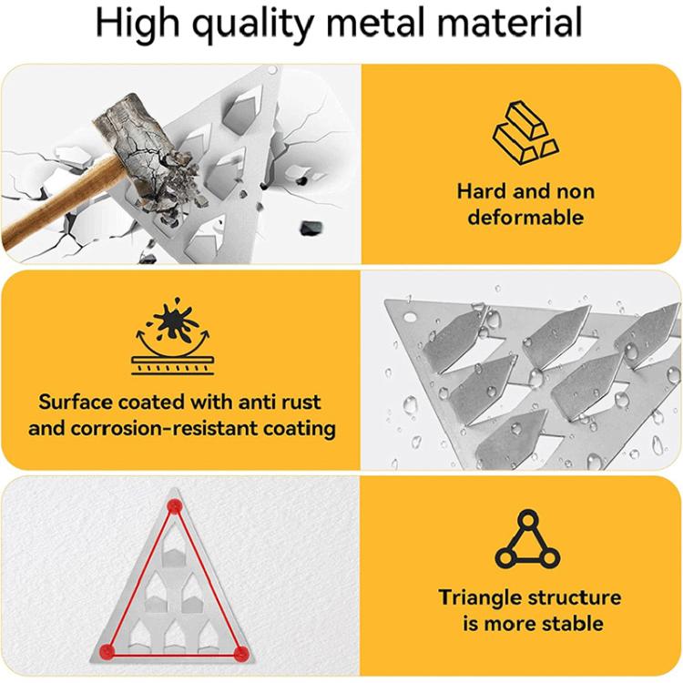 Push-In Acoustic Panel Clamp Triangle Base For Acoustic Panel Installation, 12pcs
