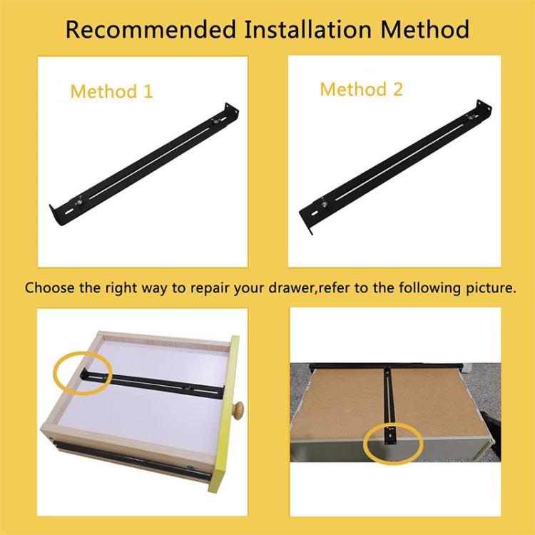 Drawer Repair Kit Furniture Reinforcement Repair Brackets For Wood / Particle Board / MDF Drawer Cabinets, 1, 2