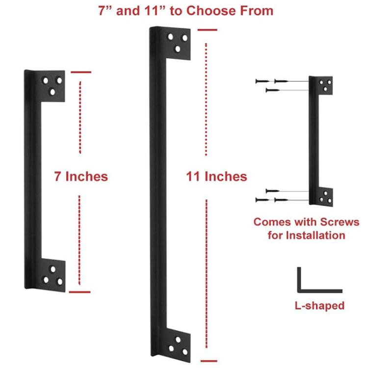 L-Shaped Stainless Steel Door Latch Protector Cover Outswing Door Lock Latch Protector, 7 inch, 11 inch