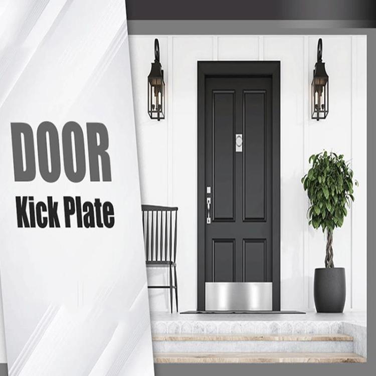 Indoor & Outdoor Door Kick Plate Metal Door Panel Protector, Door Kick Plate