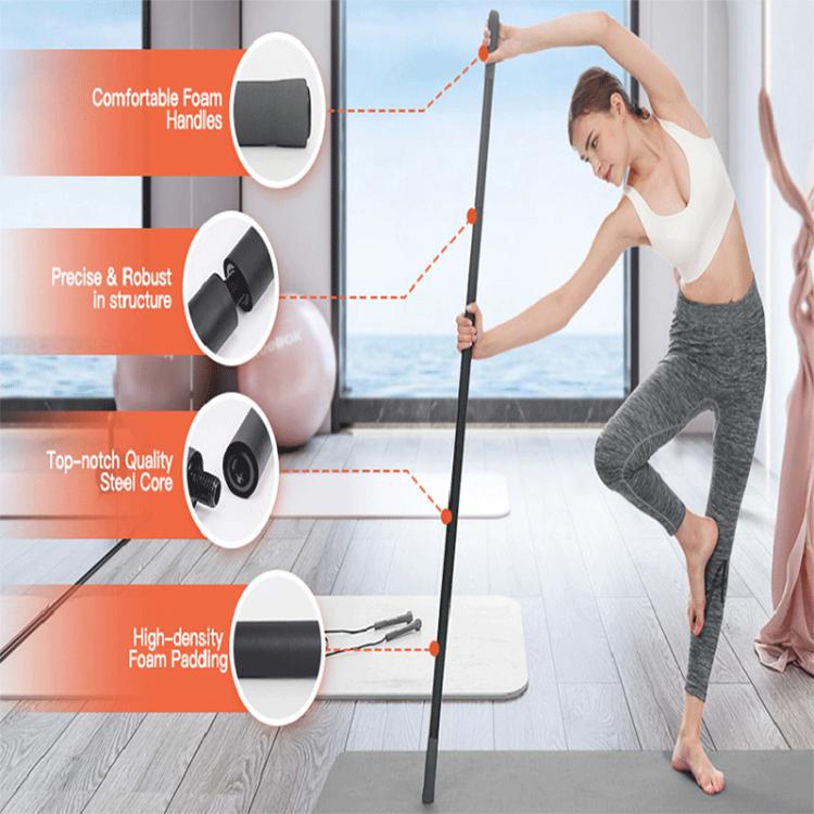 Multi-Function Yoga Stick Metal Portable Exercise Bar Fitness Auxiliary Tool