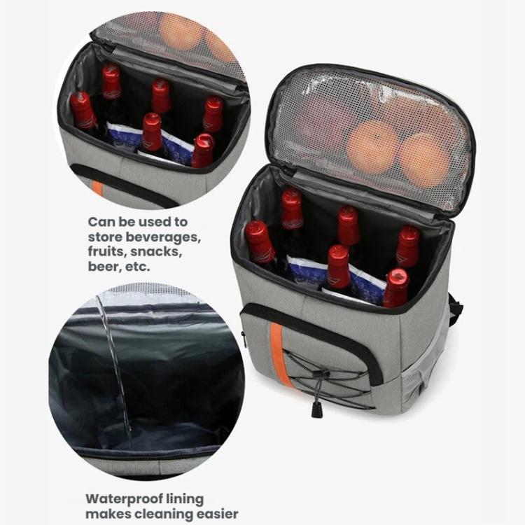Vanaheimr 20L Insulated Backpack Cooler With Aluminum Foil Lining, Multi-Pocket Design, Reflective Strips