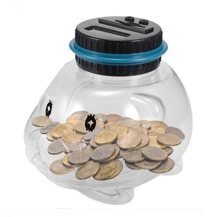 1.6L Piggy Bank Electronic Counting Coin Bank, US Dollar, Euro, British Pound, Taiwan Dollar, Japanese Yen, Mexican Peso, Canadian Dollar, Swiss Franc, Polish Z?oty, Russian Ruble